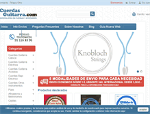 Tablet Screenshot of cuerdasguitarra.com